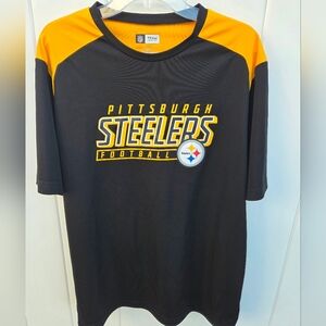NFL Team Apparel Pittsburgh Steelers NFL Football Short Sleeve Black Size L